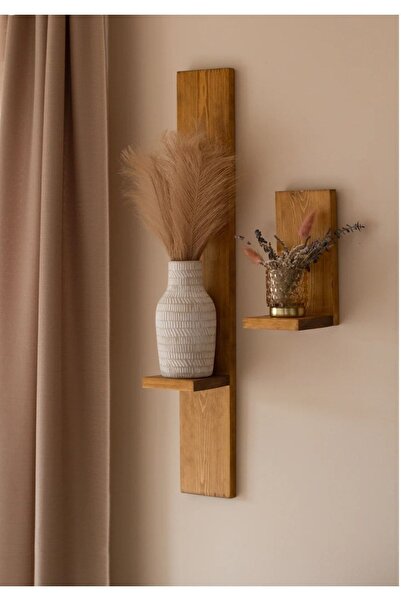Genel Markalar 2 li ahşap duvar rafı