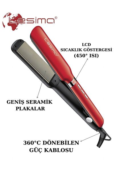 Lesima Ls-river Hair Styler And Hair Straightener Curling Iron 450 Degree Heat