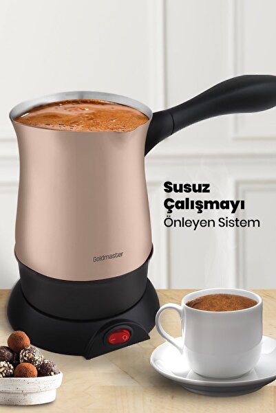 GOLDMASTER Hünkar Vizon Paslanmaz Çelik 5 Fincan Kapasiteli Elektrikli Cezve