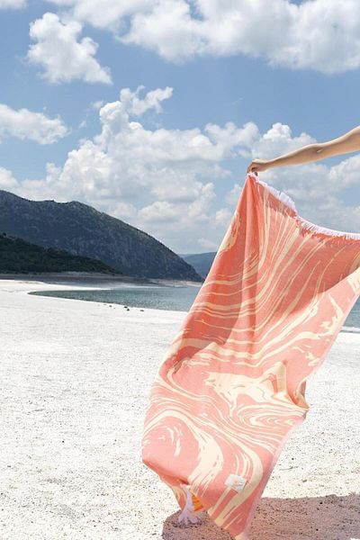 İrya Sahara Orange/Yellow Peshtemal - 100% βαμβάκι, 90x170