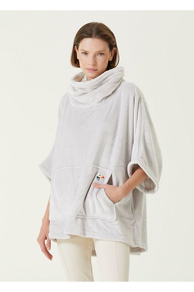 İrya Es Parla Ruby Poncho Ανοιχτό Γκρι Oversize