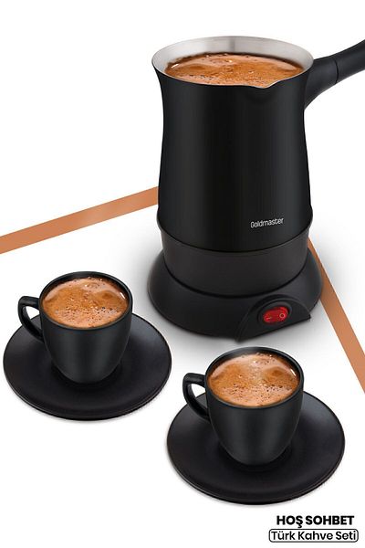 GOLDMASTER Gm-7380 Pleasant Chat Coffee Set Black