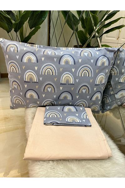micoton Single 100% Cotton Sheet and Pillow Set - Non-Elastic