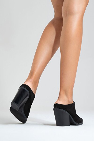 Zeynep Sıradağlı Черни велурени дамски чехли Vendy