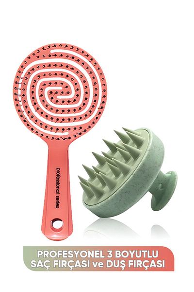 Ocean Hair Care Brush, Shower Brush & Flexible Comb, Professional 3 Size Hair Brush