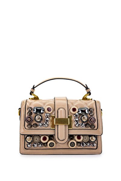 Tamer Tanca Vegan Γυναικεία Τσάντα Ώμου σε Ταπέ Απόχρωση