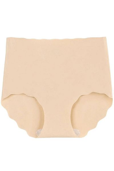SWEETKORSE Slip cu talie înaltă, elastic, fără urme, fără sudură - transparent, elastic subțire, respirabil, culoare carne