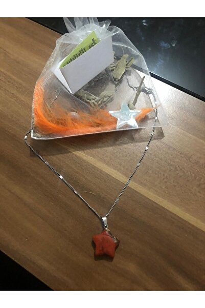 bircan yıldırım niyet bulutları Doğal Şifalı Taş Kolye - Kırmızı Jasper Vazge...