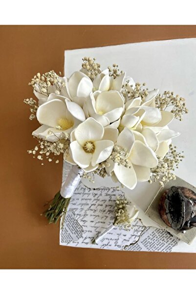 Genel Markalar Nikah Nişan Söz Gelin Buketi En Şık Hali Ile Damat Yaka Çiçegi...