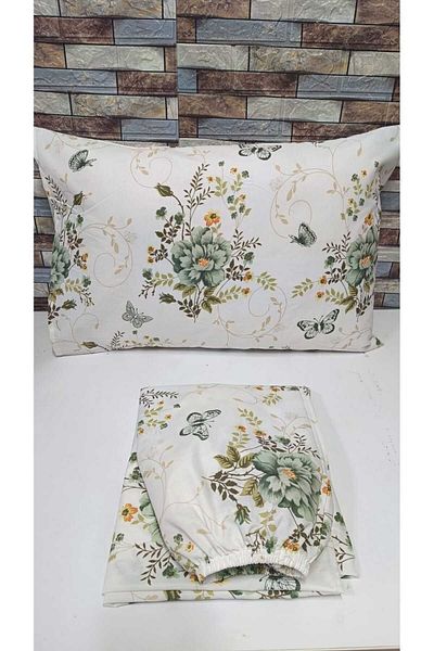 Gasel Home COTTON RANFORCE FABRIC DOUBLE PERSONAL RUBBER SHEET SET (160X200 & 180X200)