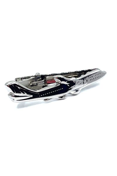 La Pescara Airplane Silver Color Tie Clip KIY85