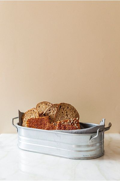 Arma House 29 Cm - Country Style Galvanized Bread Bowl