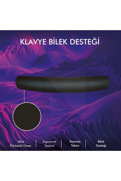 ACTIVE TEAM MP03 - Memory Klavye Bilek Destek Pedi | Yumuşak, Ergonomik, Klavye Önü El Bileği Dinlendirme Pedi