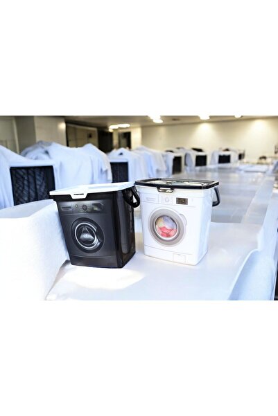 FERAH PLASTİK 12 Litre Dekoratif Deterjanlık Deterjan Kutusu Deterjan Kabı - 6 6l Makine Şekilli (2li)