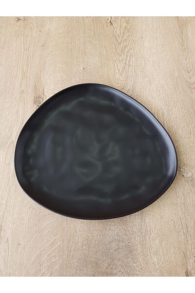 GULHANILE Matte Black Trior Organic 32 cm Breakfast Set