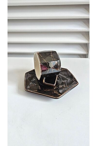 housein Gold Gilded Porcelain Coffee Cup - Office 2 Pieces