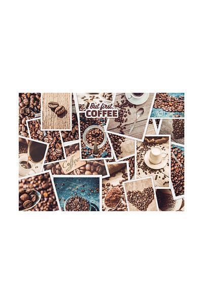 Blue Focus But First Coffee - 1000 Piece Puzzle