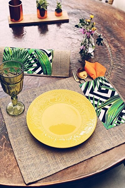 Arma House 2-комплект ручної роботи ложки з зеленим листям Детальний джутовий...