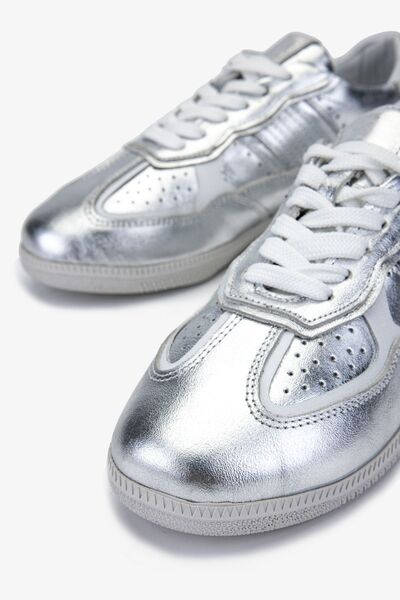 Valmenti Pantofi de damă din piele naturală gri - pantofi sport