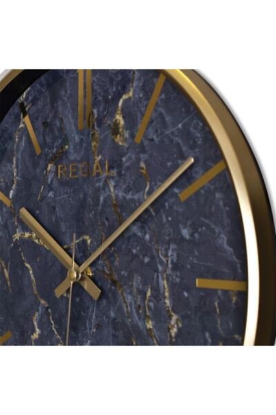 Regal 0250 Gb2 Ince Çerçeve Oniks Mermer Desen Sessiz Duvar Saati