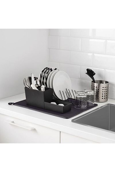IKEA Nyskoljd Podložka na sušení nádobí - Stojan na nádobí - Utěrka na sušení tmavě šedá