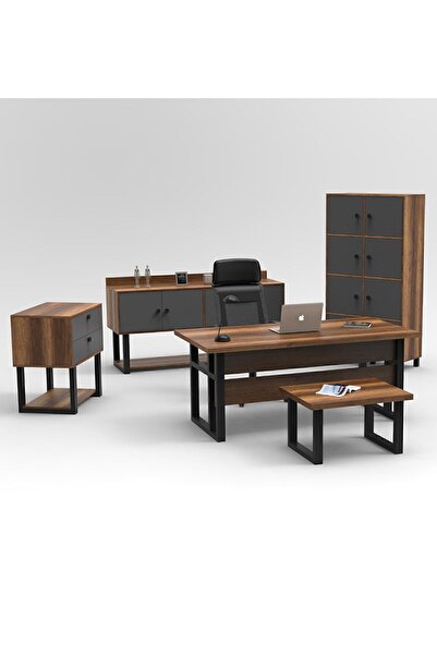 Yurudesign Marken ABCDF Ofis Büro Masa Takımı Barok-Antrasit