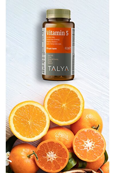 Talya Vitamin 5 Arı Sütü, Polen, Kırmızı Kore Ginsengi, Propolis, Vitamin C Içeren Takviye Edici Gıda