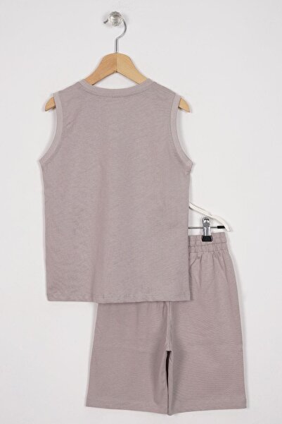 zepkids Boy's Capri Sport Wear Set - Stone Color