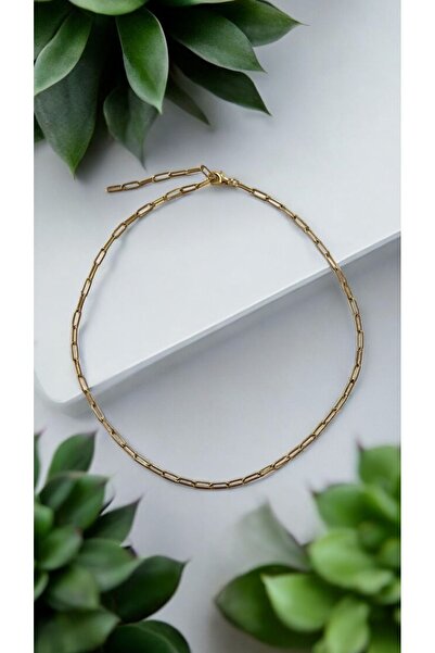 jewine studio Çelik Ataç Model Zincir Kolye