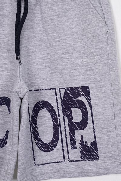 zepkids Boy Capri - Scop Printed, Gray Navy Blue Color