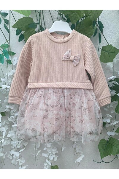 Butik ÇOCUK TRİKO TÜLLÜ ELBİSE