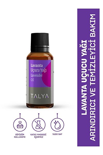 Talya Lavanta Uçucu Yağı, %%100 Saf Ve Doğal, Buhurdanlık Ve Difüzör Yağı, 10 ml
