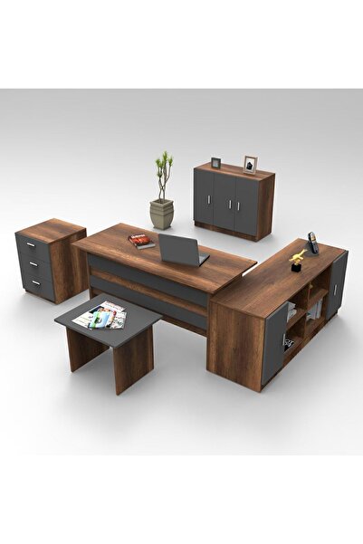 Yurudesign Vario ABCEF Ofis Büro Masa Takımı Barok-Antrasit