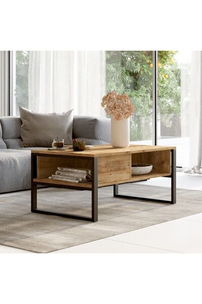 Yurudesign ML34 Iron Metal Orta Sehpa Raflı