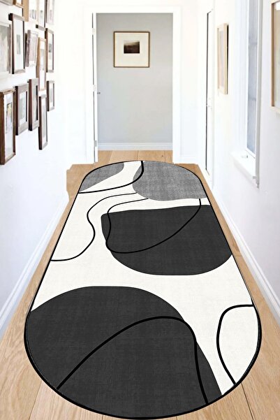 Chilai Home Of Long Ekru Dekoratif Halı Oval Djth