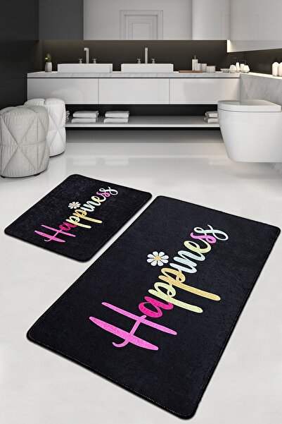 Chilai Home Χαλάκι μπάνιου Happiness Σετ 2 Djtbanyo
