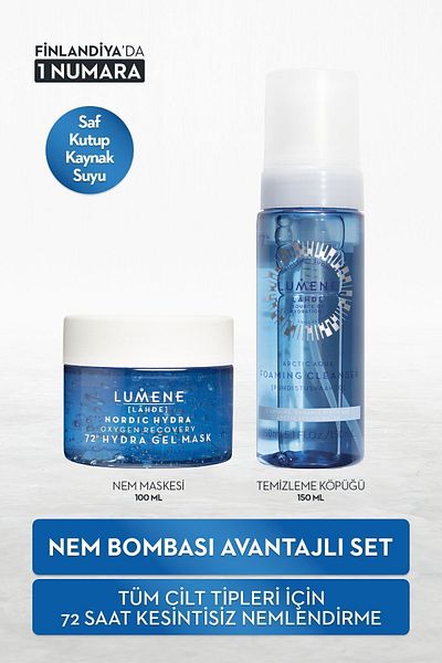 LUMENE Cleansing Foam - Moisture Mask Set