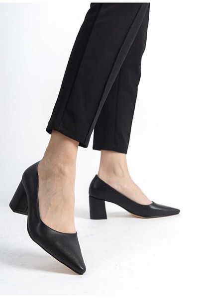 JVC J07-1 WOMEN'S BLACK CLASSIC STILETTO SHOES
