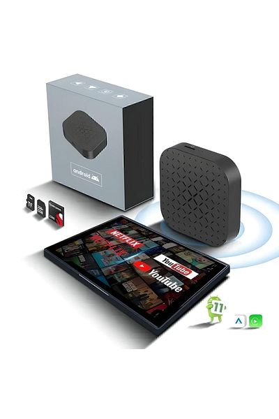 carlinkit Carplay Ai Box USB 2 جيجابايت 16 جيجابايت لاسلكي Y.tube، Netflix، ديزني، جوجل بلاي
