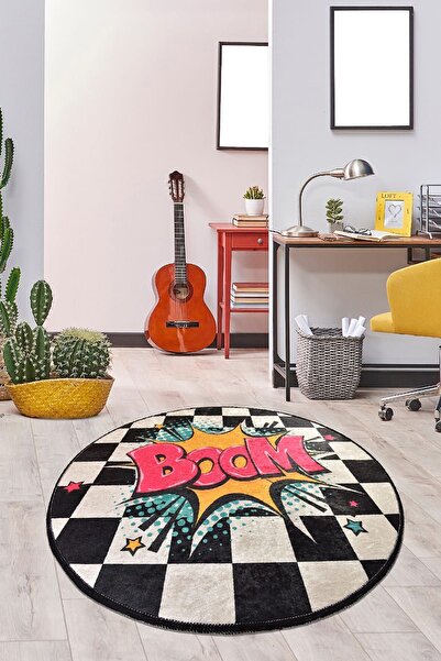 Chilai Home Boom Dekoratıf Çap Dekoratif Marka Yıkanabilir Kaymaz Taban Halı ...