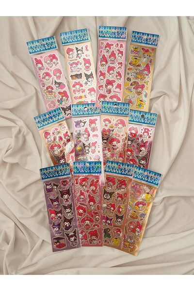 Planet Butik Kuromi Melody - Set of 12 Holographic Stickers