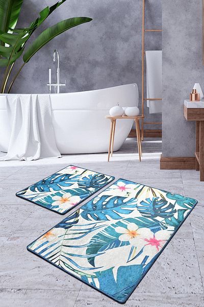 Chilai Home Exotic Set of 2 - Bath Rug and Djbath Set