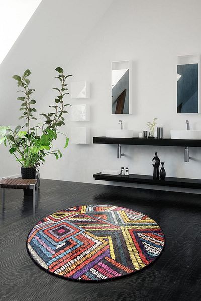 Chilai Home Maglıe Διάμετρος 100 cm Μοκέτα Μπάνιου Djth