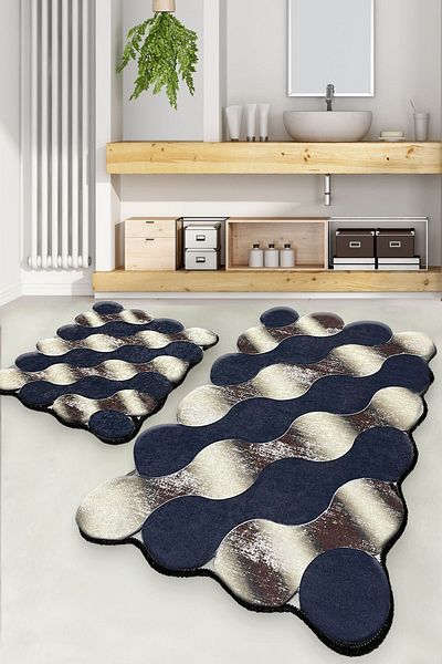 Chilai Home Χρυσό Σετ 2 – Πλενόμενο Αντιολισθητικό Πατάκι δαπέδου – Djtbanyo