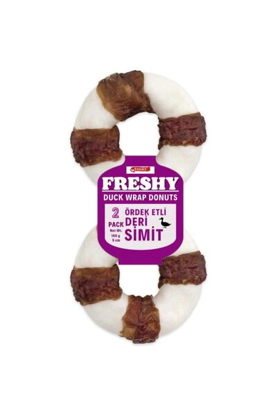 Freshy Dental Chews Duck Wrap Donuts Ördek Etli Simit Köpek Ödül Kemiği 2 Li 100 gr