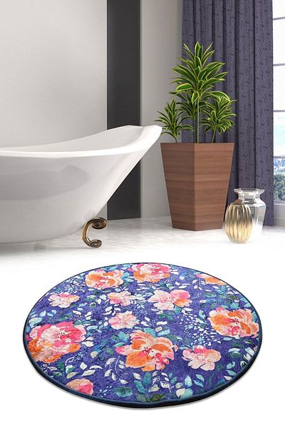 Chilai Home Flowers Διάμετρος 100 cm Μοκέτα μπάνιου Djth