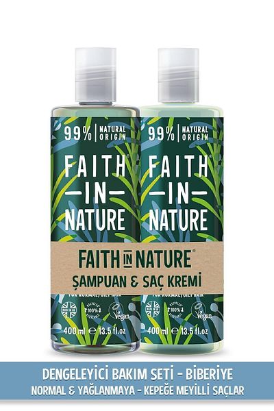 Faith In Nature 99% Natural Balancing - Shampoo, Conditioner and Rosemary