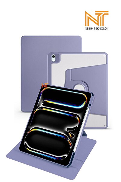 Nezih Case İpad Air 13 2024 / 2025 Uyumlu 360 Dönebilen Kalem Bölmeli Standlı...