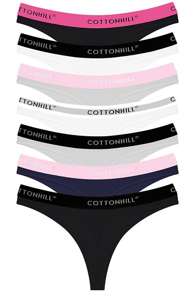 Cottonhill Опаковка от 7 памучни базови дамски прашки