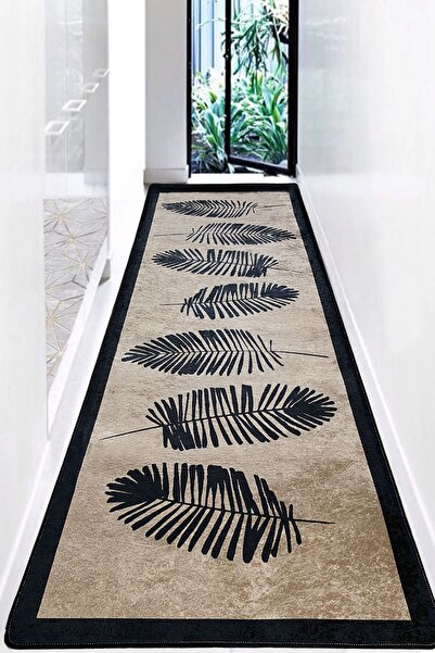 Chilai Home Hoja Bej Dekoratif Halı Yolluk Djth